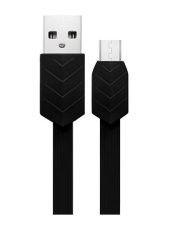 Кабель USB Micro USB CB-04 плоский 1м черный ISA (гарантия 2 недели)