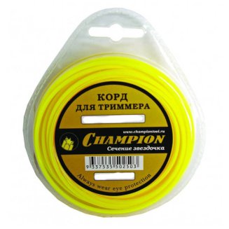 Леска д/триммера CHAMPION Round 1,6мм*90 м