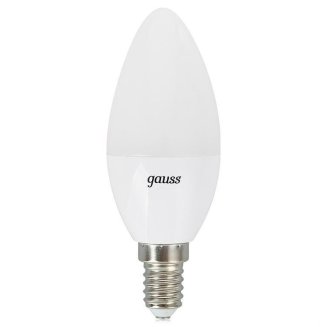 Лампа светодиод. LED 6вт 230в Е14 теплый мат. свеча Gauss