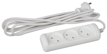 Удлинитель ЭРА без з/к 2х1мм, 3гн*1,5м U-3-1,5m