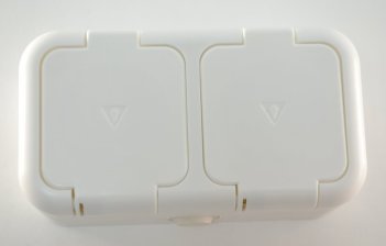 Розетка 2-я брызгозащищенная наружная IP44/Беларусь