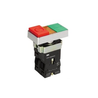 Кнопка управления двойная LAY5-BW8465 I-O с подсветкой 240В 9880138