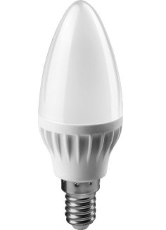 Лампа светодиодная LED 8вт E14 теплый матовая свеча ОНЛАЙТ