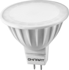 Лампа светодиодная LED 7вт 230в GU5.3 белый ОНЛАЙТ 71641