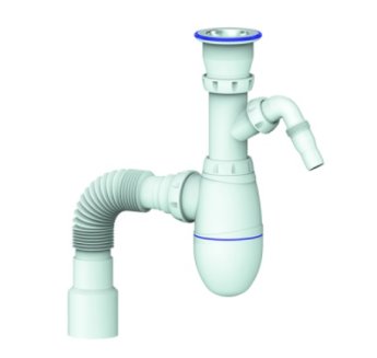 Сифон 1 1/2*40 В320V с носиком, с гофрой 40*40*50 UNICORN