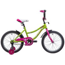 Велосипед NOVATRACK 18", NEPTUNE салатовый, защита А-тип, короткие крылья, нет багажника
