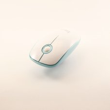 Мышь беспроводная 2.4G L300 с голубой окантовкой белый ISA (гарантия 2недели)