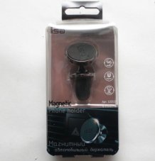 Автодержатель VHM-2 магнитный для смартфонов, крепление на липучке серебро ISA (гарантия 2недели)