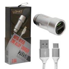 АЗУ Type-C на 2 USB 3.6А C302 LDNIO (гарантия 2 недели)