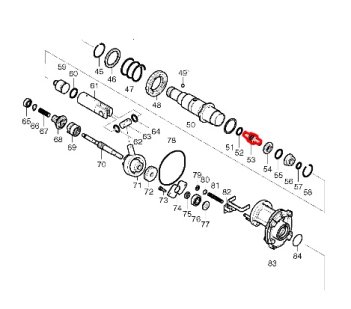 Боек д/перф. HR 2450 / 2432 / 2455(а) Makita d=22. l=30