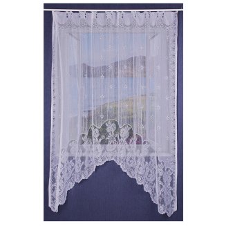 Занавеска тюлевая для кухни 170x160см, 100% полиэстер, 2 дизайна