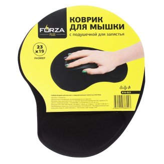 Коврик для мышки с подушечкой для запястья, 23х19см, резина, полиэстер ПРОМО FORZA (гарантия2недели)