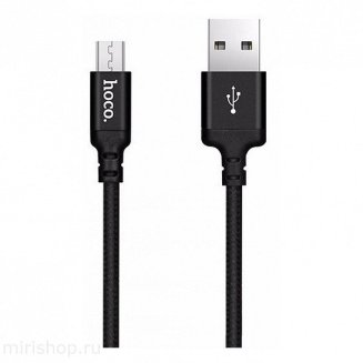 Кабель USB Micro USB X14 2M HOCO черный (гарантия 2 недели)
