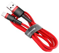 Кабель USB Lightning 1M 2.4A Cafule Cable Baseus красный (гарантия 2 недели)