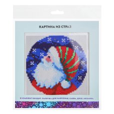 Картина из страз, 25х25см, полотно, стекло, стик, "Зимнее настроение", 5 дизайнов