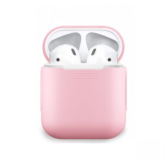 Силиконовый кейс подходит для AirPods розовый ISA (гарантия 2 недели)