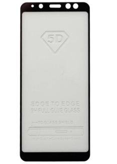 Защитное стекло Samsung A8 (2018) с рамкой 9H Full Glue без упаковки