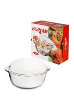Borcam\"жаропрочная посуда круглая с крышкой 1500сс/4шт 59023