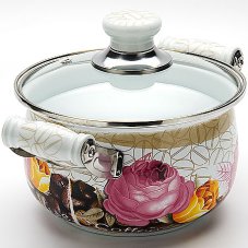 Кастрюля тяжелая 1,9л с/кр ЭМАЛЬ МВ (х4) 22945