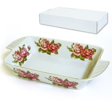 Салатник-шубница КОРАЛЛОВЫЕ РОЗЫ 30,5 см бел.уп. 545794