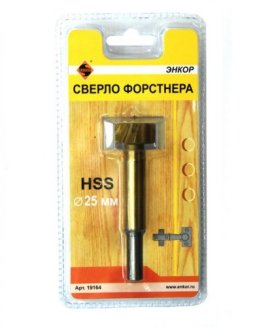 Сверло Форстнера ф25мм в блист.Энкор