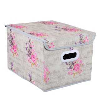 Кофр для хранения с крышкой, 30х40х25, спанбонд VETTA Прованс