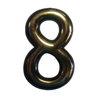 Цифра &quot;8&quot; 50мм. пластм. клеящ. золото
