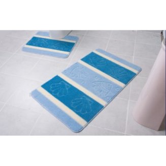 Коврик д/ван.ком.&quot;Zalel Silver&quot;60*100 2-пр BLUE