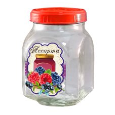 Банка для хранения варенья c крышкой АССОРТИ , 0,8л 626023