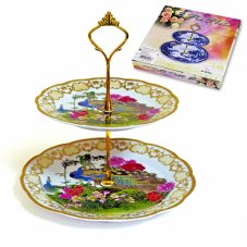 Фруктовница двухъярусная РАЙСКАЯ ПТИЦА цв.уп. 545788