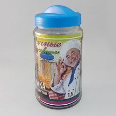 Банка для сыпучих продуктов 1,5 л, с крышкой "Avena" голубая лагуна 475990
