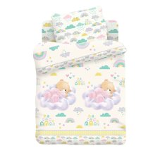 Акция! Комплект пост белья детск. поплин "Forever Friends" (40х60) рис. 16101-1/16102-1 Облачный сон