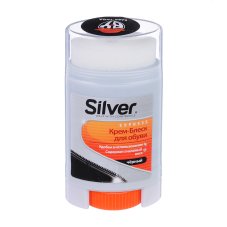 Крем-блеск для обуви с винтовым механизмом, 50мл, чёрный, SILVER KS3008-01/2008-01