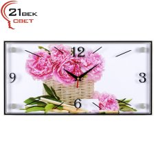 Часы настенные \"Пионы в корзине\""21 Bek\"