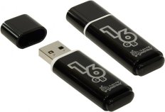 USB накопитель Smartbuy 16GB Glossy series Black (гарантия 2 недели)