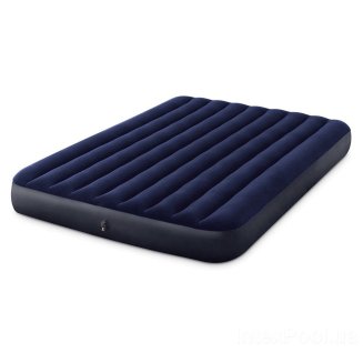 АКЦИЯ! Кровать надувная Classic downy (Fiber tech) Квин, 1,52м x 2,03м x 25см, 64759 INTEX