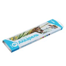 Акция!Краски акварельные медовые, 6 цветов, без кисточки, в картонной упаковке, ПРОМО