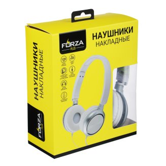 АКЦИЯ! Наушники накладные провод., поворотные, кабель 120см, металлик, 4цвета FORZA (гарант.2недели)