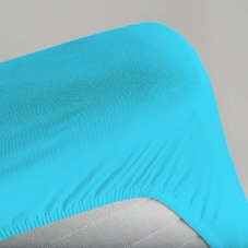 Акция! Простыня на резинке 140х200х25 \"Unison\" Color Alchemy, цв. голубой