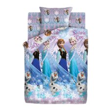 Комплект постельного белья 1.5 хлопок Холодное сердце (70х70) рис. 8990-1/8991-1 Сёстры и Олаф
