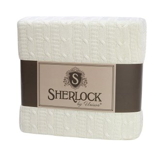 Плед вязаный &quot;Sherlock&quot; 150х200 молочный