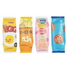 Пенал с изображением продуктов, плотный ПУ, антисминаемый вкладыш, 22х9см, 4 дизайна