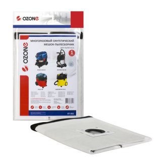 Многоразовый мешок для пылесоса OZONE 1 шт., синтетический XT-501