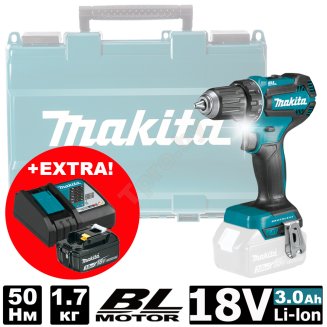 Дрель акк. MAKITA DHP453SYE 18В 1,5Ач Li-lon
