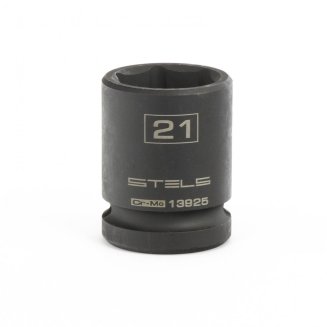 Головка ударная шестигранная, 21 мм, 1/2&quot;, CrMo// Stels