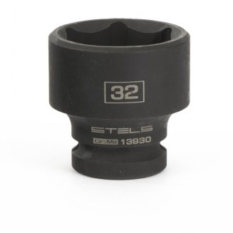Головка ударная шестигранная, 32 мм, 1/2&quot;, CrMo// Stels