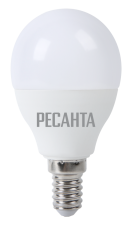 Лампа светодиодная LL-R-G45-7W-230-4K-E14 (шар, 7Вт, нейтр., Е14) Ресанта 76/1/8