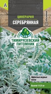 Семена Тимирязевский питомник цветы цветы цинерария Серебрянная 0,05г