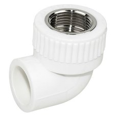 Уголок комб. PPRC ф 20ммх 1/2" ВР (50/150) белый