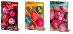 Набор для декора яиц (краситель пищевой сухой 3шт + наклейки ПВХ-1 лист, подставки для яиц 8шт)